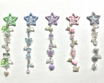 Star Clips with Beaded Charms