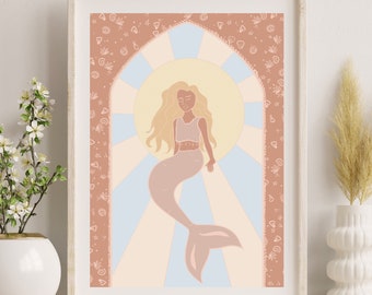 Mermaid - printable wall art for children's room