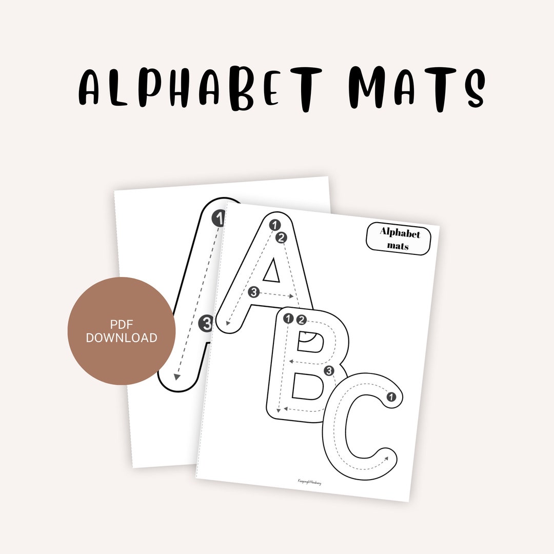 Alphabet Mats Alphabet Placemat Alphabet Letters Alphabet Etsy