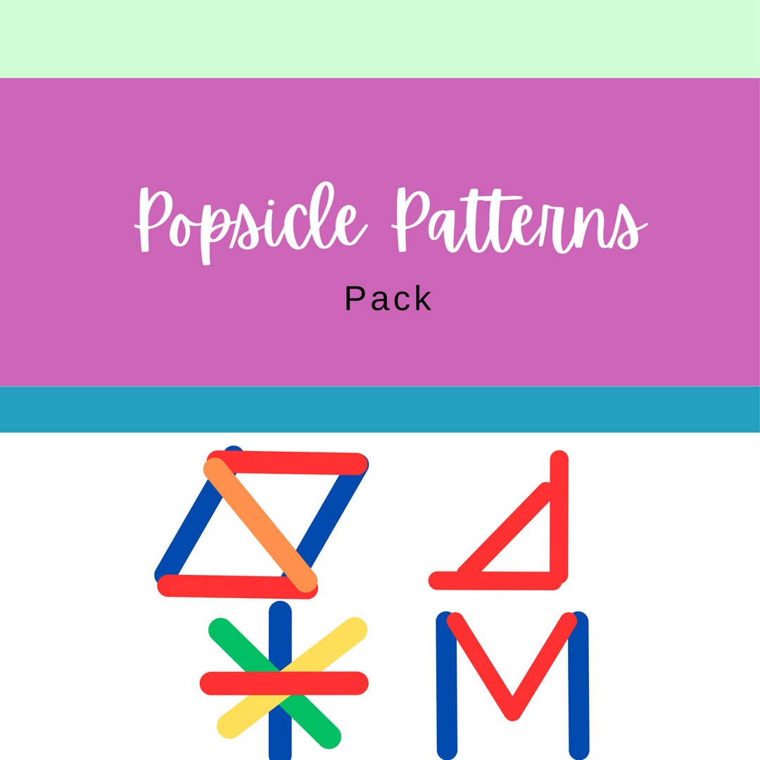 Popsicle Stick Patterns Printable Fine Motor Skills - Etsy