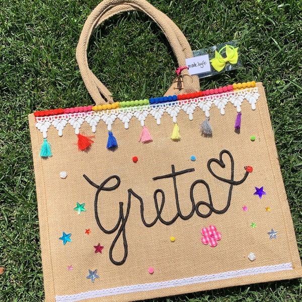 Borsa in juta large personalizzata