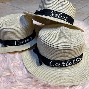 Cappello in paglia personalizzabile SHORT