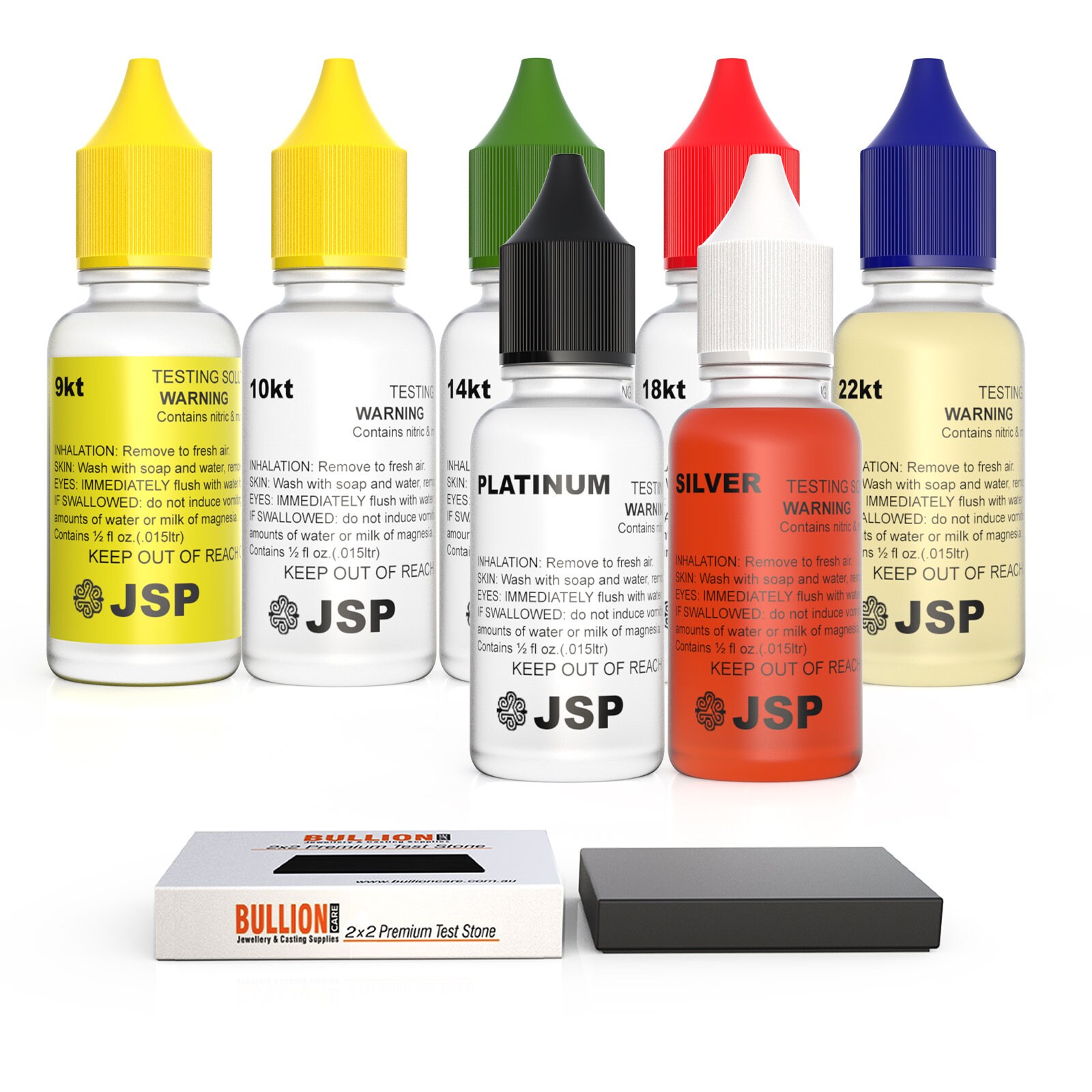 JSP 14K Gold Scrap Jewelry Testing Kit Acid Test Liquid Scratch Stone  Tester oro 