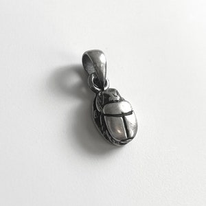 925 Sterling Silver Pendant Scarab Beetle Handmade Khepri Charm Ancient Egypt Amulets