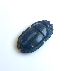 Handmade Lapis Lazuli Scarab Egyptian Hand-carved Precious Stone Beetle Gemstones Ancient Egypt