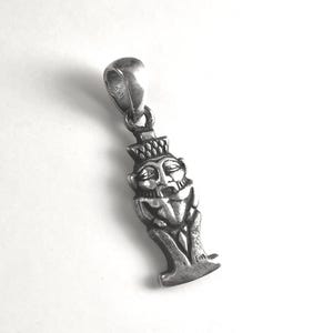 925 Sterling Silver Pendant Bes Amulet Ancient Egyptian Figure Handmade Charm