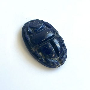 Handmade Lapis Lazuli Scarab Egyptian Hand-carved Precious Stone Beetle Gemstone Ancient Egypt