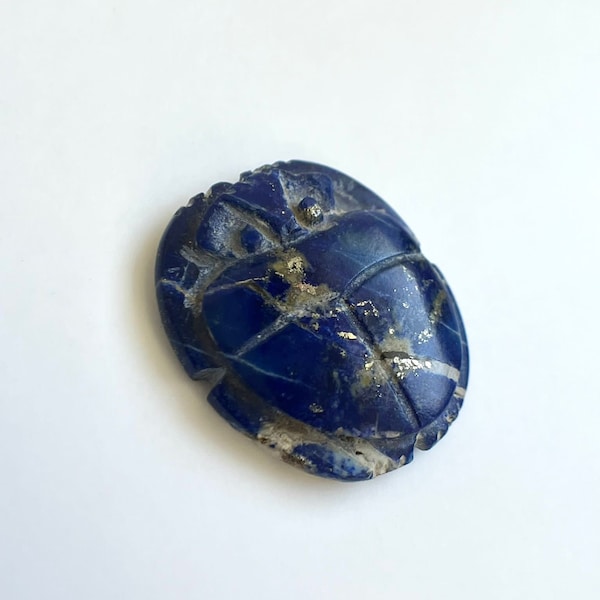 Handmade Lapis Lazuli Scarab Egyptian Hand-carved Precious Stone Beetle Gemstones Ancient Egypt