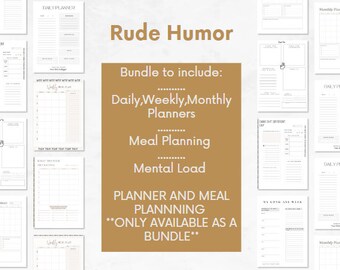 Swearing Planner  Rude Journal Humor Journal Mindfulness Rude Funny Planner