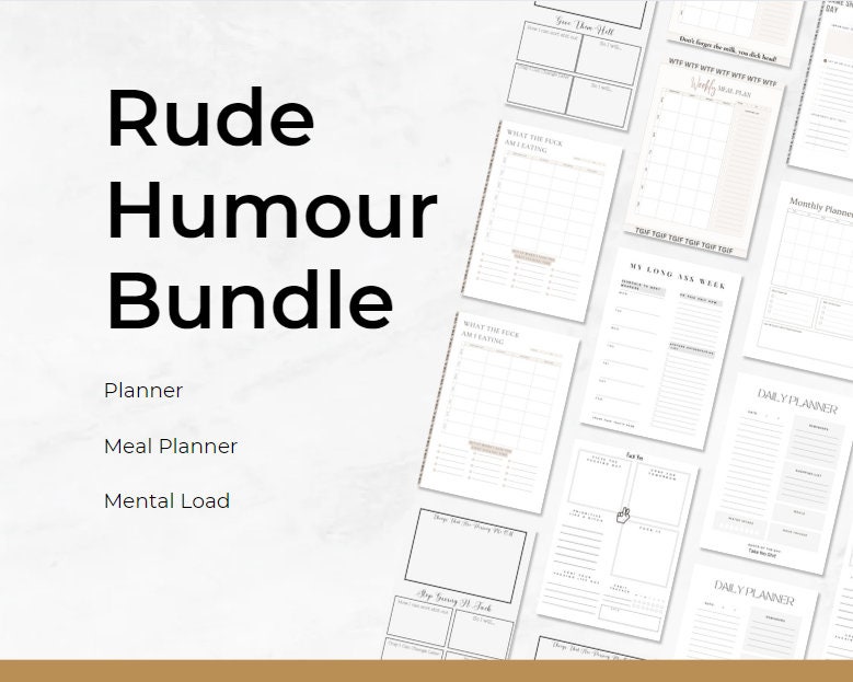 Swearing Planner  Rude Journal Humor Journal Mindfulness Rude Funny Planner