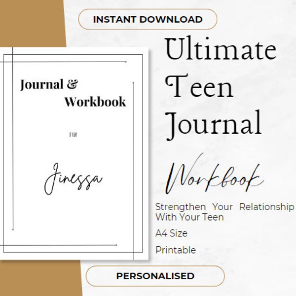 Teen Workbook Ultimate Journal Gift For Teens Printable  All In One Custom Girl Planner Custom Boy Planner Diary Set Swearing Journal