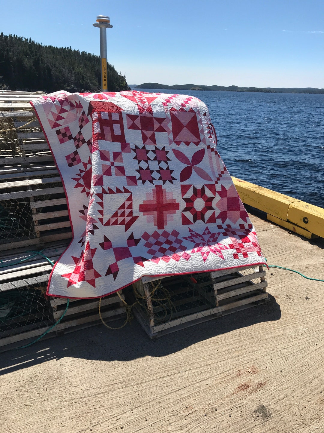 Stitch Pink Quilt Etsy