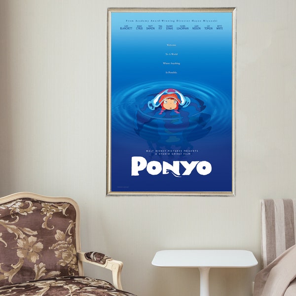 Ponyo on the Cliff by the Sea - Movie Posters - Movie Collectibles - Unique Customized Poster Gifts