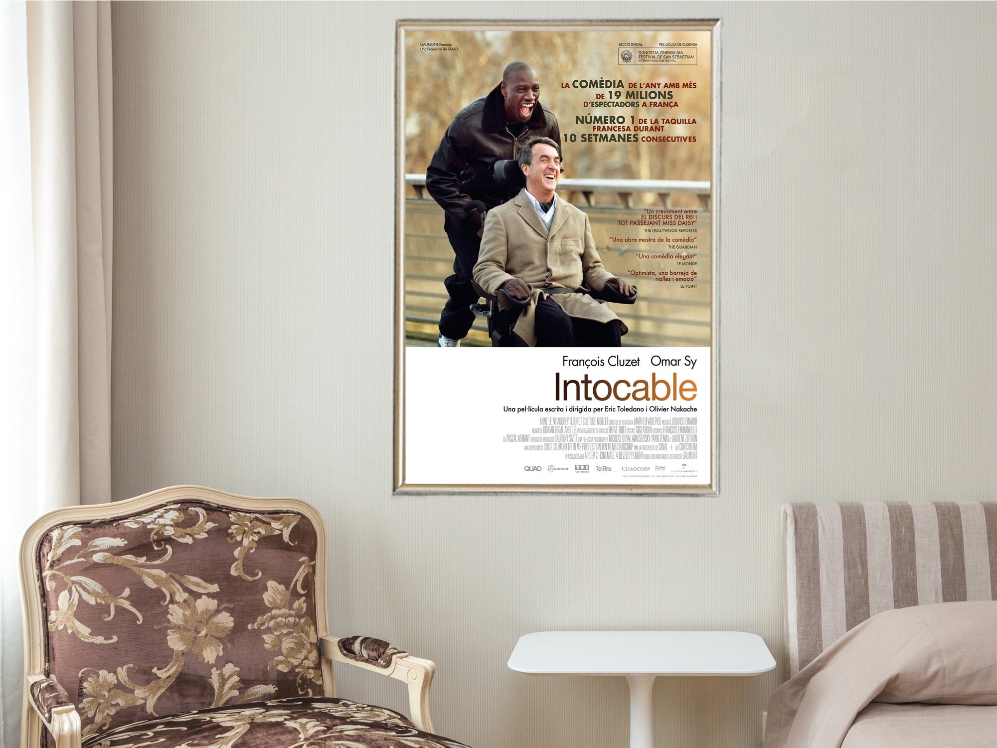 THE UNTOUCHABLES 2011 MOVIE POSTER A3 A4 * Classic Cult Film Poster Prints
