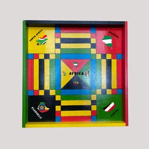 Customizable Handcrafted Caribbean Ludo Board Africa