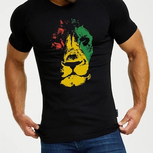 Jamaica Reggae Festival, One Love, Bob Marley, Lion Vacation Slim Fit Shirt