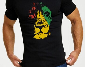 Jamaica Reggae Festival, One Love, Bob Marley, slim-fit shirt Lion Vacation