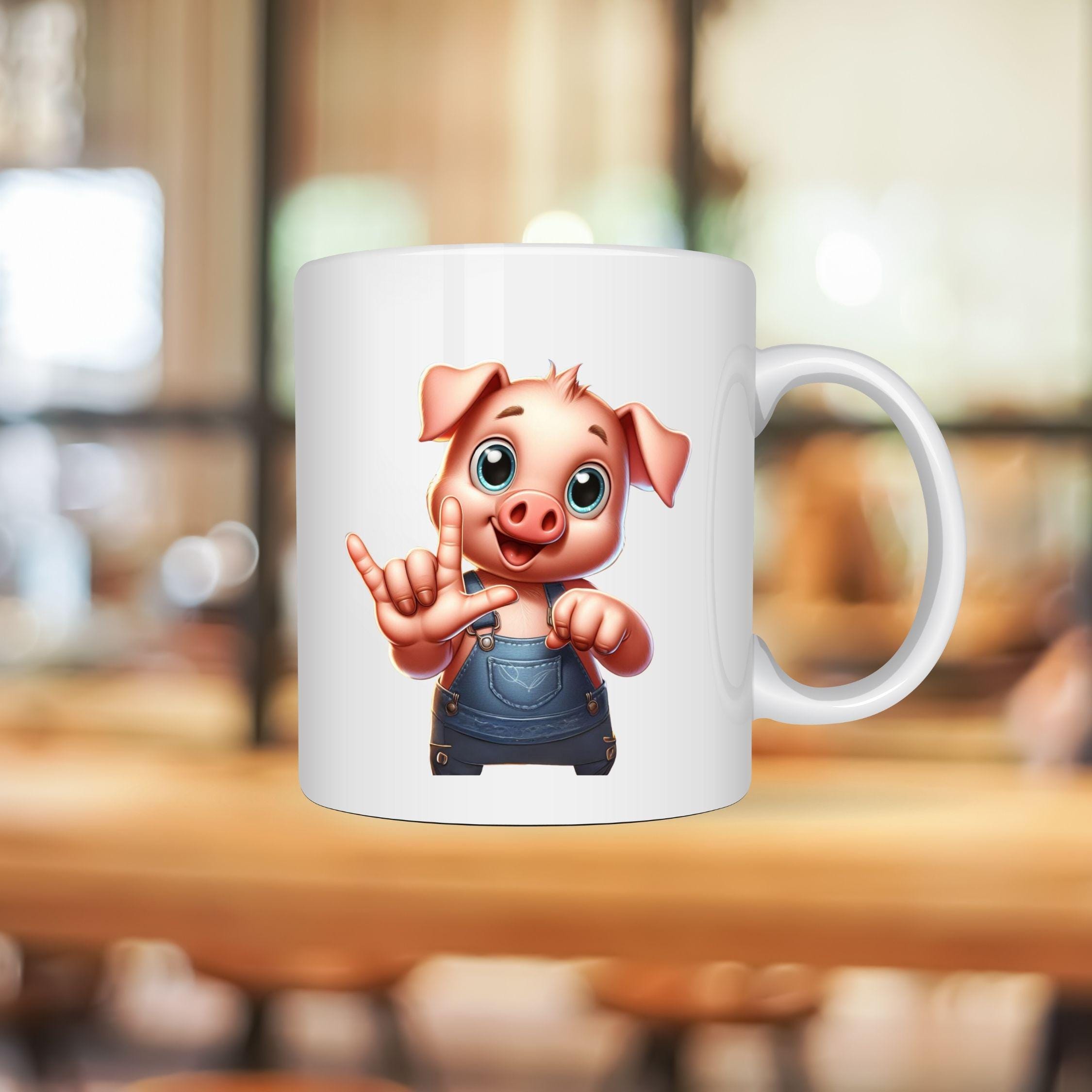 ASL Pig Clipart PNG: Farm Animal Sign Language Design (digital Download ...