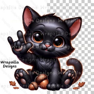 Black Cat ASL, I Love You Clip Art, Halloween PNG, American Sign Language Clipart, ASL Junk Journal,