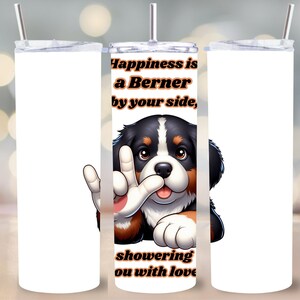 ASL ily Tumbler Wrap Amerikanische Gebärdensprache Burnese Sennenhund 20 Unzen Skinny Sublimationsdesign PNG Sofortiger digitaler DOWNLOAD Nur ich liebe dich