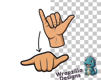 Signe de la main ASL PNG : « That » - Clipart de sensibilisation aux sourds (téléchargement numérique)