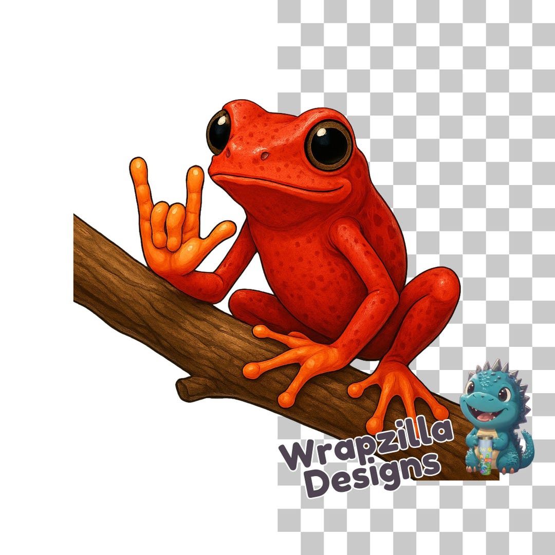 ASL Red Dart Frog PNG, Sign Language Clipart (digital Download) - Etsy