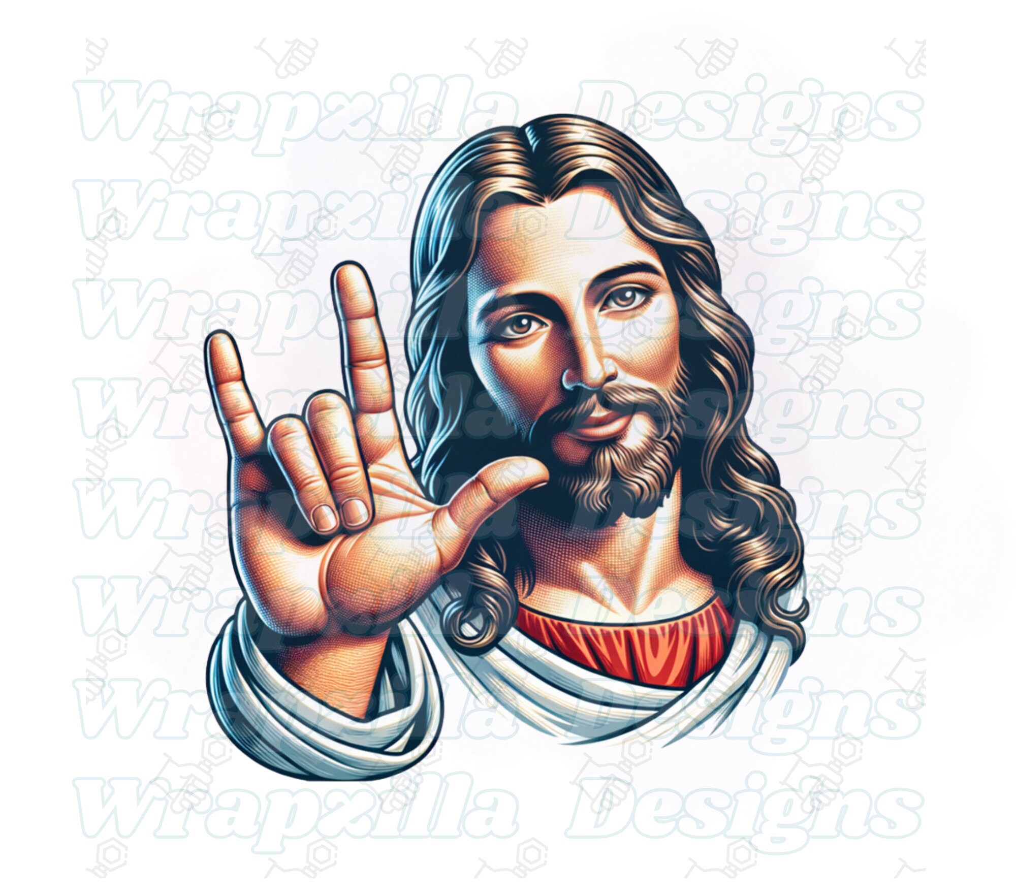 ASL Tumbler Wrap American Sign Language Jesus Ily 20oz Skinny ...