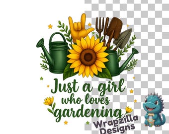 Gardening PNG: Sunflower, ASL I Love You Hand (Digital Download)