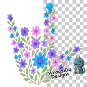 Floral ASL ich liebe dich Clipart PNG, bunte Handzeichensprache Kunst, Taub Bewusstsein Sublimation, amerikanische Gebärdensprache Digital Download