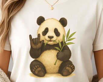 Panda ASL I Love You Clipart: Sign Language Art (Digital Download)