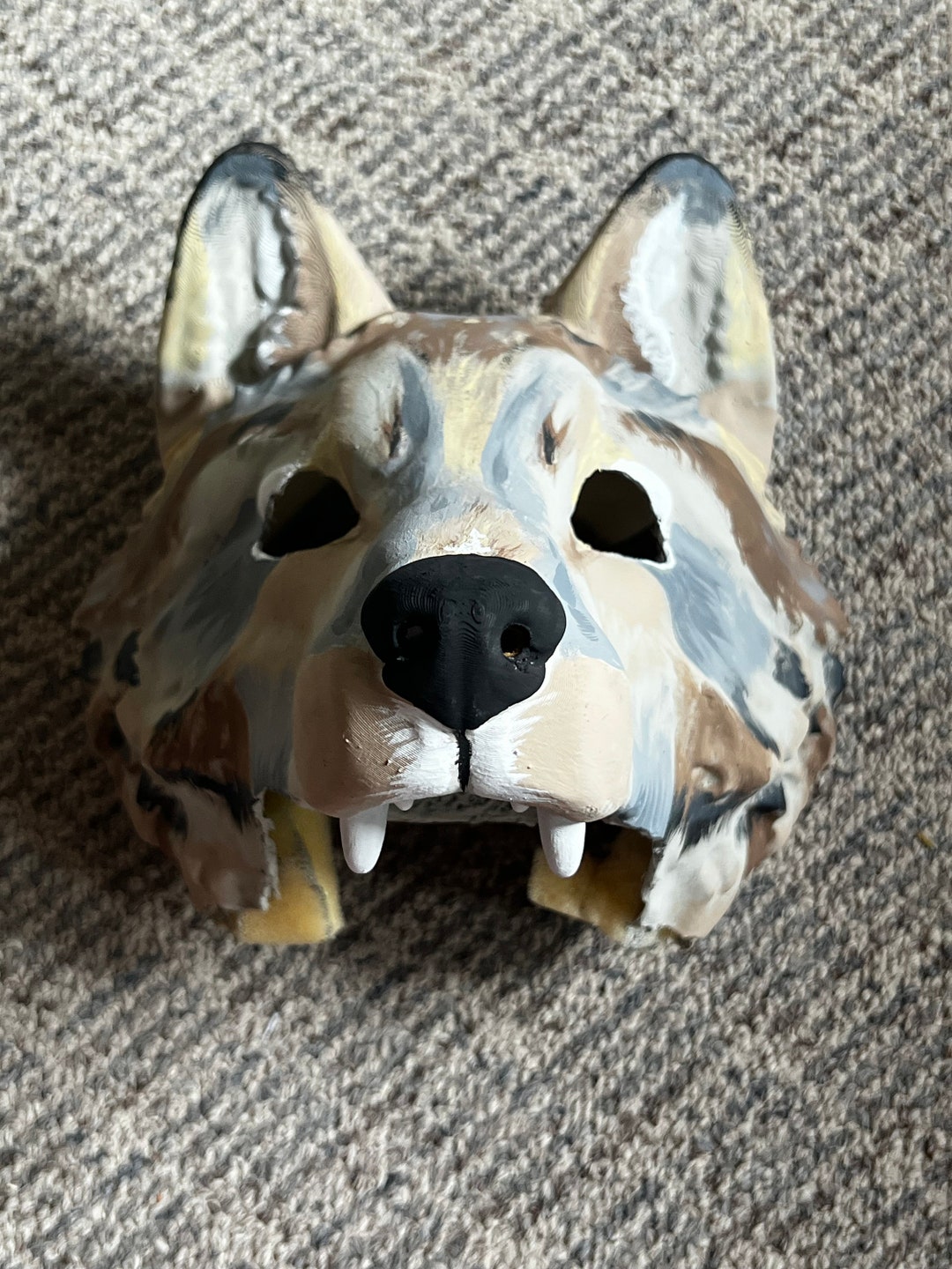 CUSTOM PAINTED 3d Printed Wolf Mask - Etsy