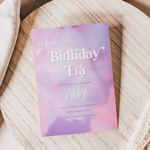 end of an era birthday invitation, eras party invite, INSTANT DOWNLOAD, canva, editable template, swiftie, printable, digital evite, gift