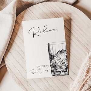 vestire la carta proposta dei testimoni dello sposo, Groomsman?, Testimone, Carta da uomo, download istantaneo, modello stampabile, È tempo di, Minimalista moderno