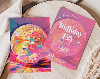 end of an era birthday invitation, eras party invite, INSTANT DOWNLOAD, canva, editable template, swiftie, printable, digital evite, gift