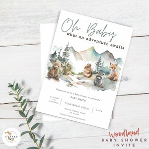Travel Baby Shower Invitation | Boy Adventure Baby Shower | Adventure Awaits Baby Shower Invitations | Digital Download | Instant Download