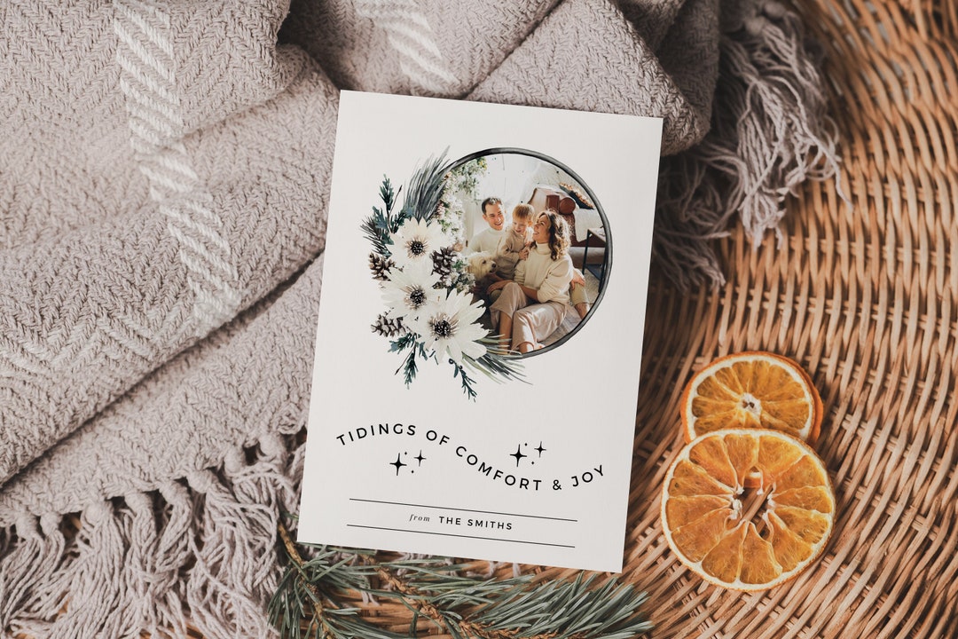 Family Christmas Card Ideas, Editable, DIY Holiday Template, Christmas ...