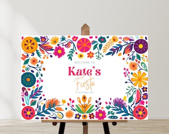 mexican fiesta welcome sign, Mexico Theme Wedding, Fiesta Shower, Birthday Party Favor, editable template, Cinco De Mayo, Printable, Taco Bo