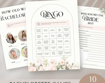 Love in Bloom Bridal Shower Games, Editable Floral Templates, Fun Activities for Guests, Instant Download, Printable Fun, Flower Activities