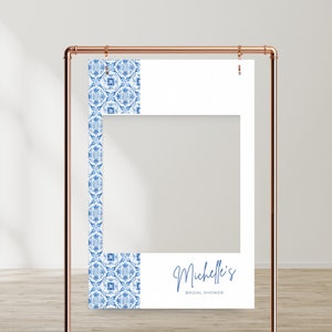 That&#39;S Amore BRIDAL shower selfie frame, custom sign, Instant Download, Mediterranean theme, Italian Positano, Wedding Photo Booth Frame