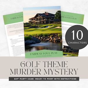 murder mystery party games for adults, printable, detective, escape room, instant download, digital, Unsolved Cold Case, Game Night, GOLF