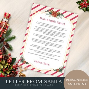 carta de santa personalizada, Regalos para niños, Cartas del Polo Norte, enviadas por correo, navidad, certificado, Lista agradable, Comida de reno