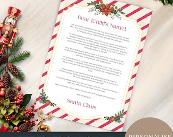 brief van de kerstman gepersonaliseerd, cadeaus voor kinderen, brieven van de Noordpool, gemaild, Kerstmis, Kerstmis, certificaat, mooie lijst, rendiervoedsel