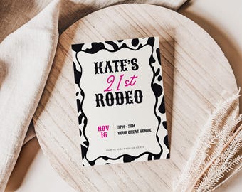cowboy birthday invitation adult, Kid, Little Cowgirl, Wild West, rodeo invite, Instant Download, canva template, printable, digital, countr