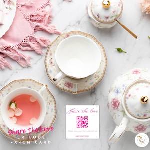 Teilen Sie die Liebe QR CODE Zeichen, Hochzeit Briefpapier, sofortiger Download, Fotoalbum Teilen Qr Code, Photo Sharing App, Hochzeit Qr Code Vorlage