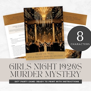 bachelorette murder mystery party, printable game, 1920s theme, role play, detective, escape room, instant download, digital, halloween