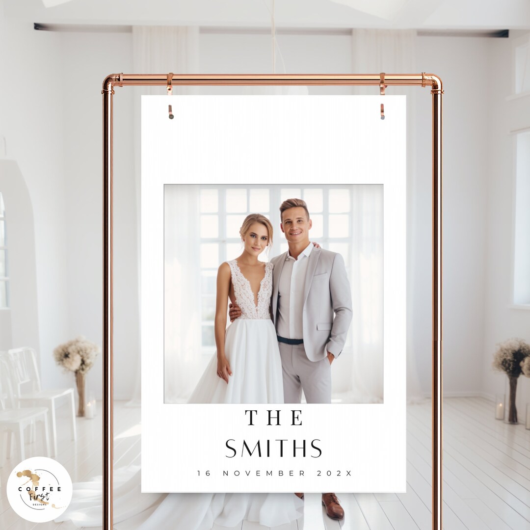 Minimalist Photo Booth Wedding Selfie Frame, Instant Download, Wedding ...
