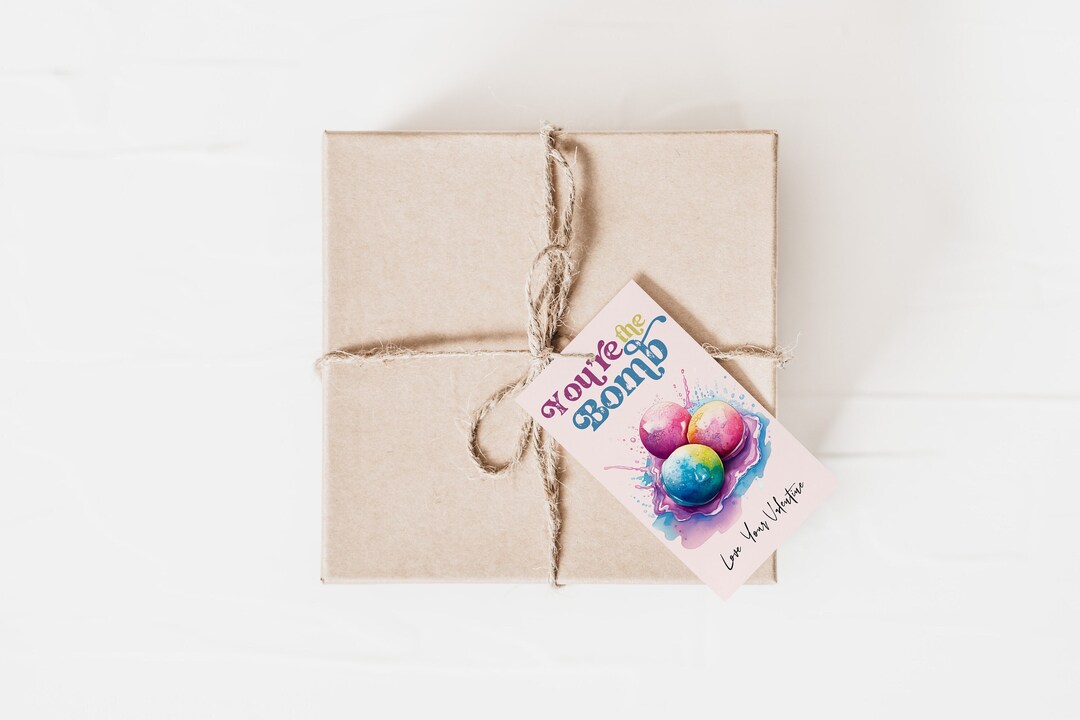 Bath Bomb Valentine Printable Galentine Gift Tags You Are The Bomb Instant Download