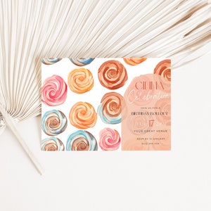 cinnamon roll party invite, Fundraiser Flyer, Birthday Party, Invitation, Personalized, instant download, editable canva template, printable