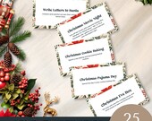 family advent activities christmas printable, Editable Template, countdown, calendar, xmas holiday activity cards, Digital Download for kids