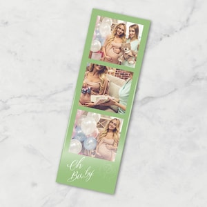 photo strip baby shower, Photo Booth Strip Frame, Instant Download, 2X6 Strip, Photobooth Template, Baby Shower Decor, canva, editable